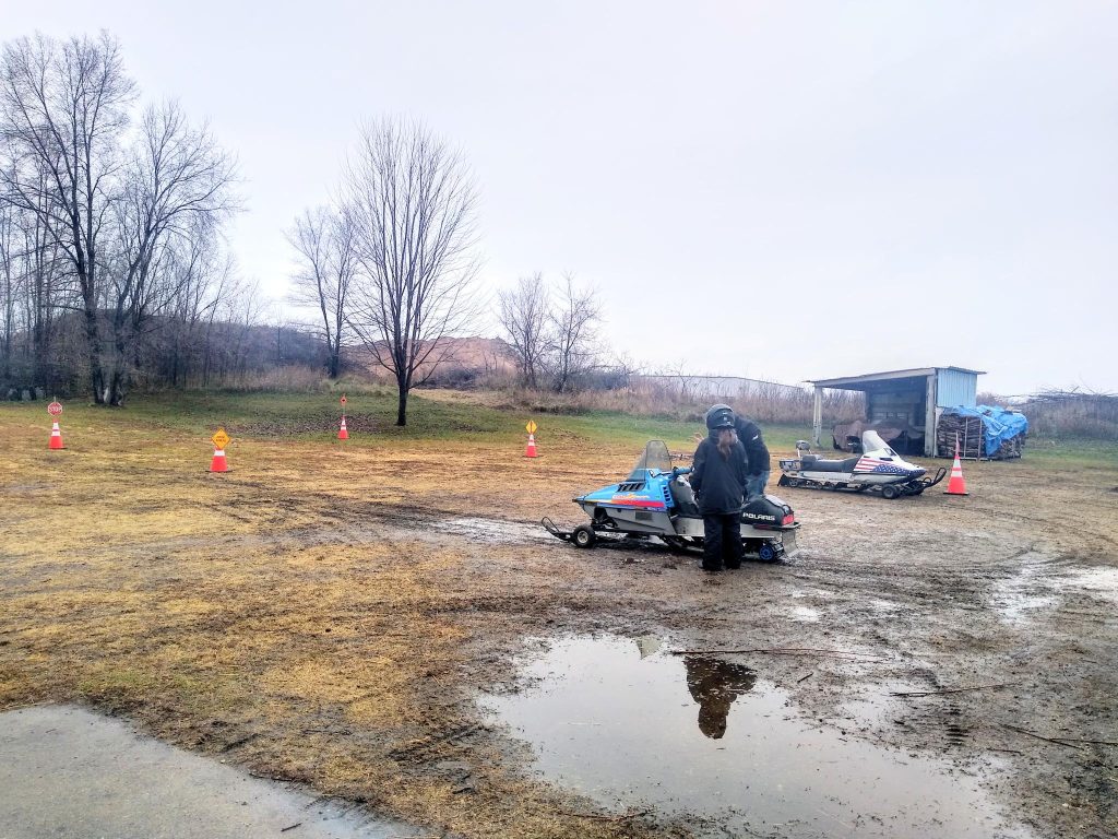 Youth Finished Their Snowmobile Safety Training And Driving Test Today